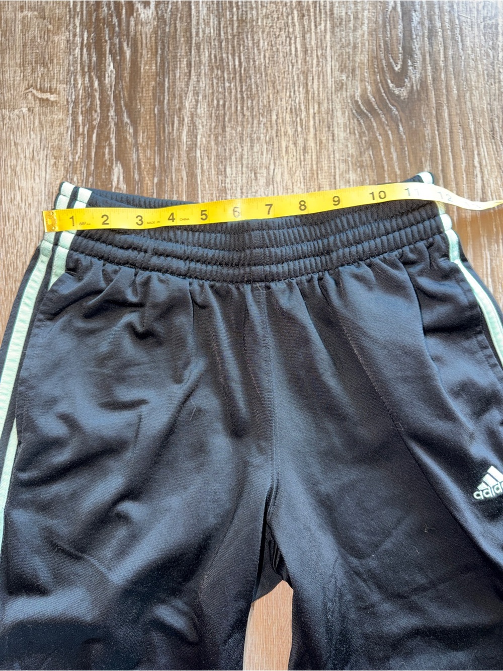 Vintage Y2K Adidas Black Track Pants with Mint Stripe - Picture 4 of 6